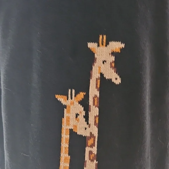 Terrazo 80s Vintage Novelty Giraffe Sweater Large - Picture 4 of 6